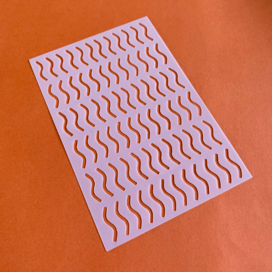 Noodles Reusable Plastic Stencil / Texture Screen