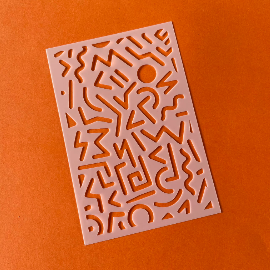 90's Reusable Plastic Stencil / Texture Screen