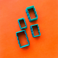 Wavy rectangle Abstract Shape Polymer Clay Cutter