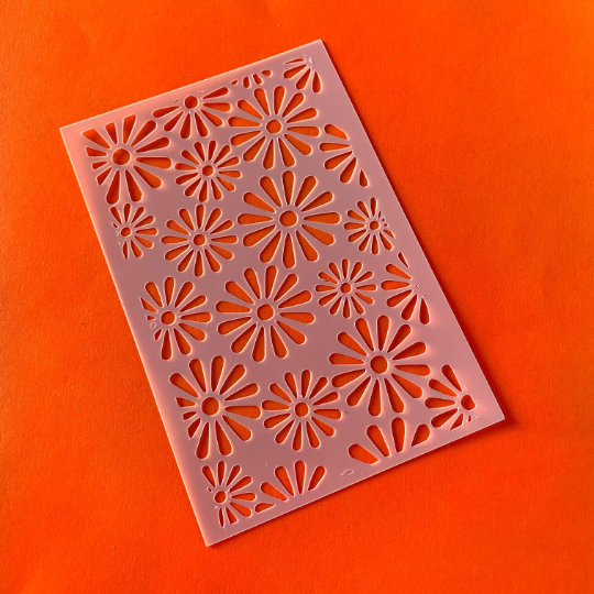 Daisy Reusable Plastic Stencil / Texture Screen