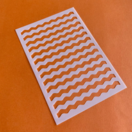 Zig Zag Reusable Plastic Stencil / Texture Screen