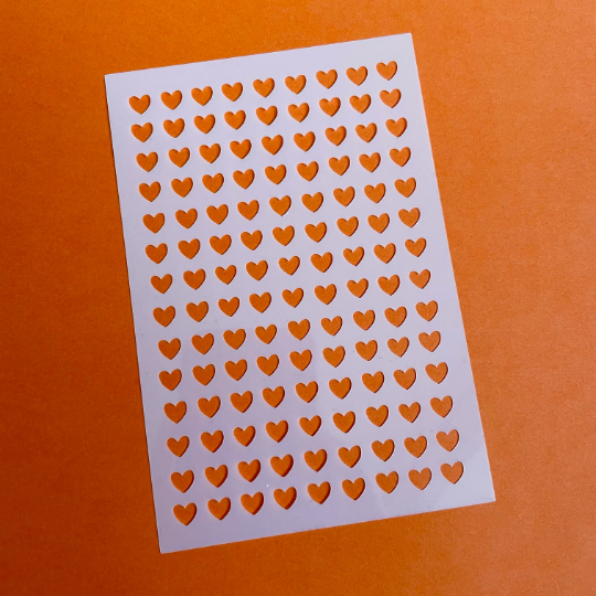 Heart shape Reusable Plastic Stencil / Texture Screen